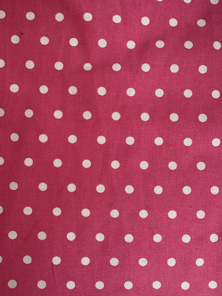 CAPRI Cotton - Pink & White Polka Dot