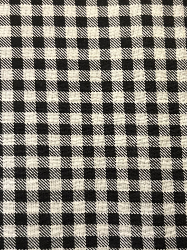 CAPRI Cotton - Black & white Gingham