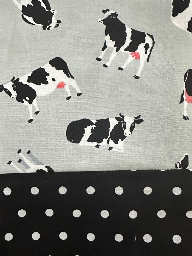 CAPRI Cotton -  Cows w/ Dots