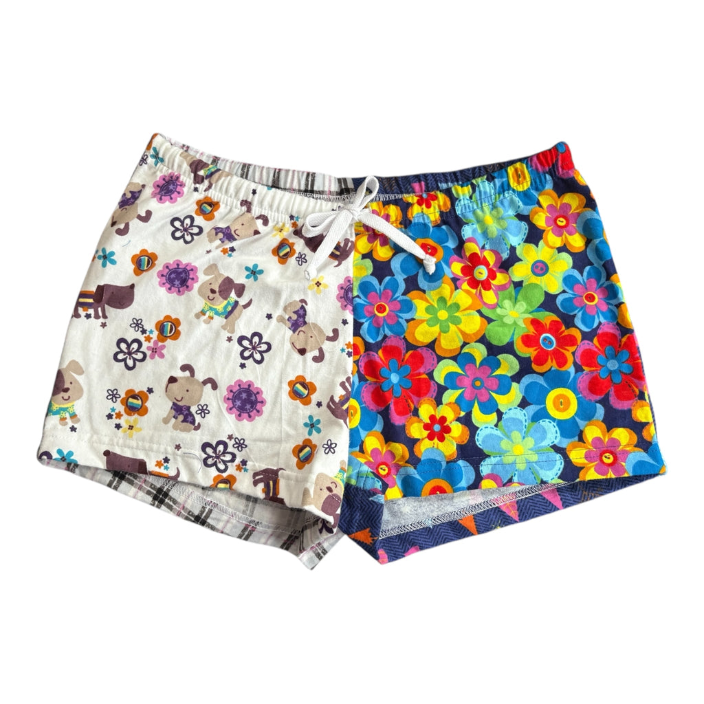 Female BOXERS Flannel- Colour block - Dogs/ Flower & Plaid/Trees