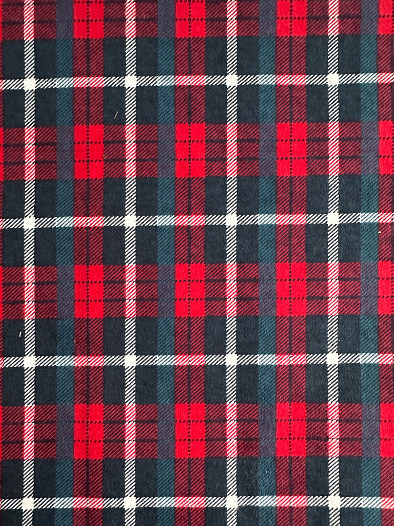 Flannel PANT - Red & Navy Plaid