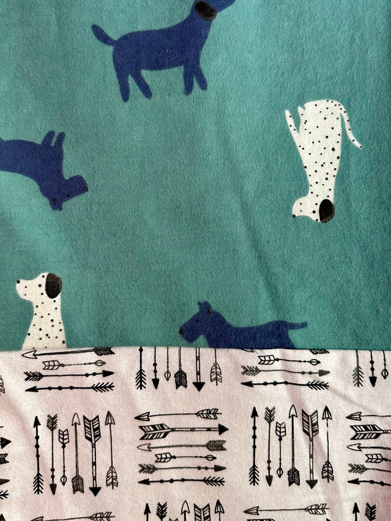 Flannel PANT - Teal Dogs w/ Arrows