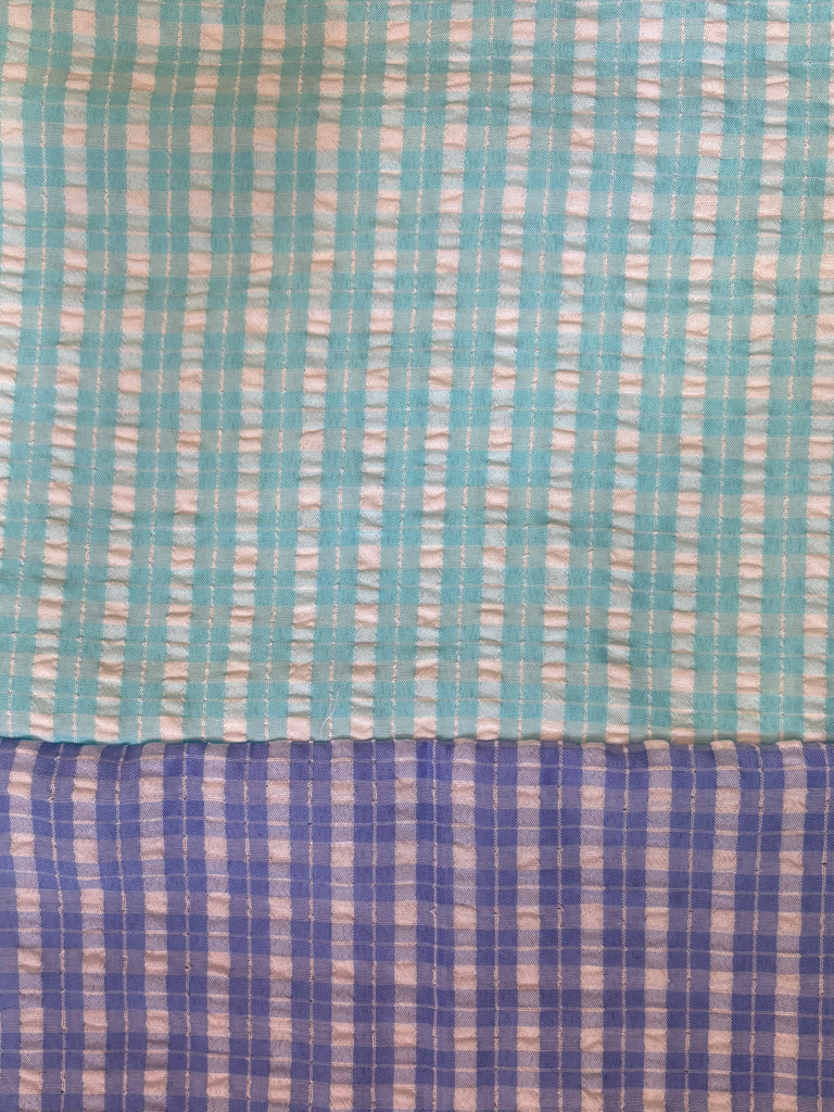 CAPRI Seersucker  -  Turquoise w/ Blue