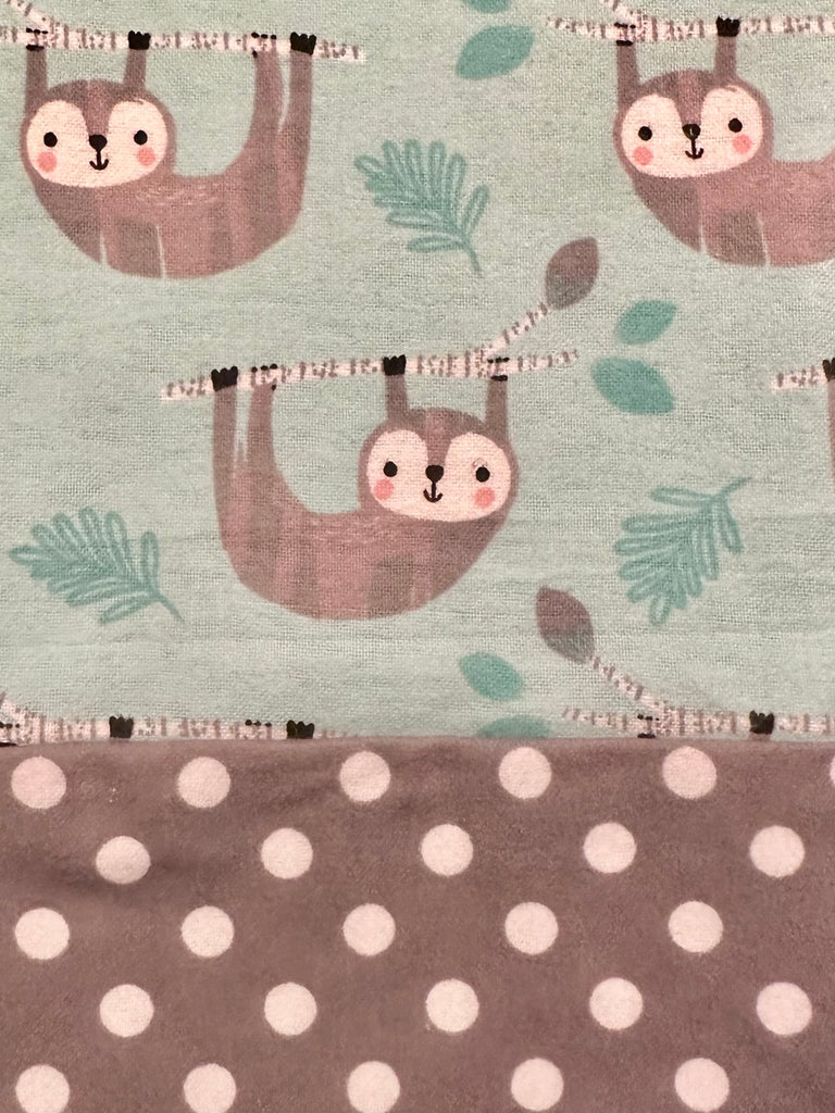 Flannel Pants - Sloth w/ Grey Dots