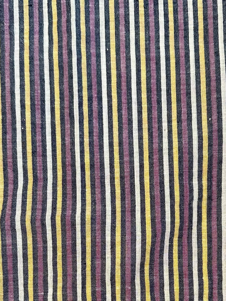 Seersucker  PANT- Navy, Yellow, Purple & White Stripe