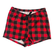 Female BOXERS Flannel -  Buffalo Check Red & Black