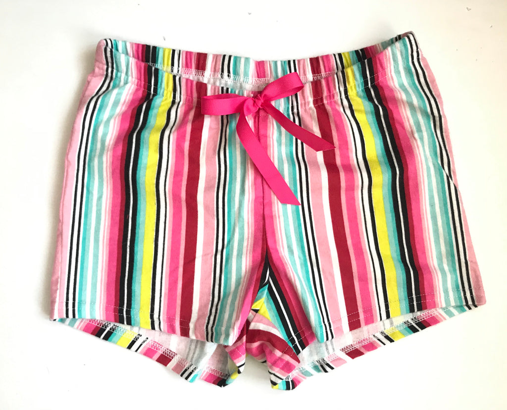 Female BOXERS Flannel -  Multi Stripe Pink
