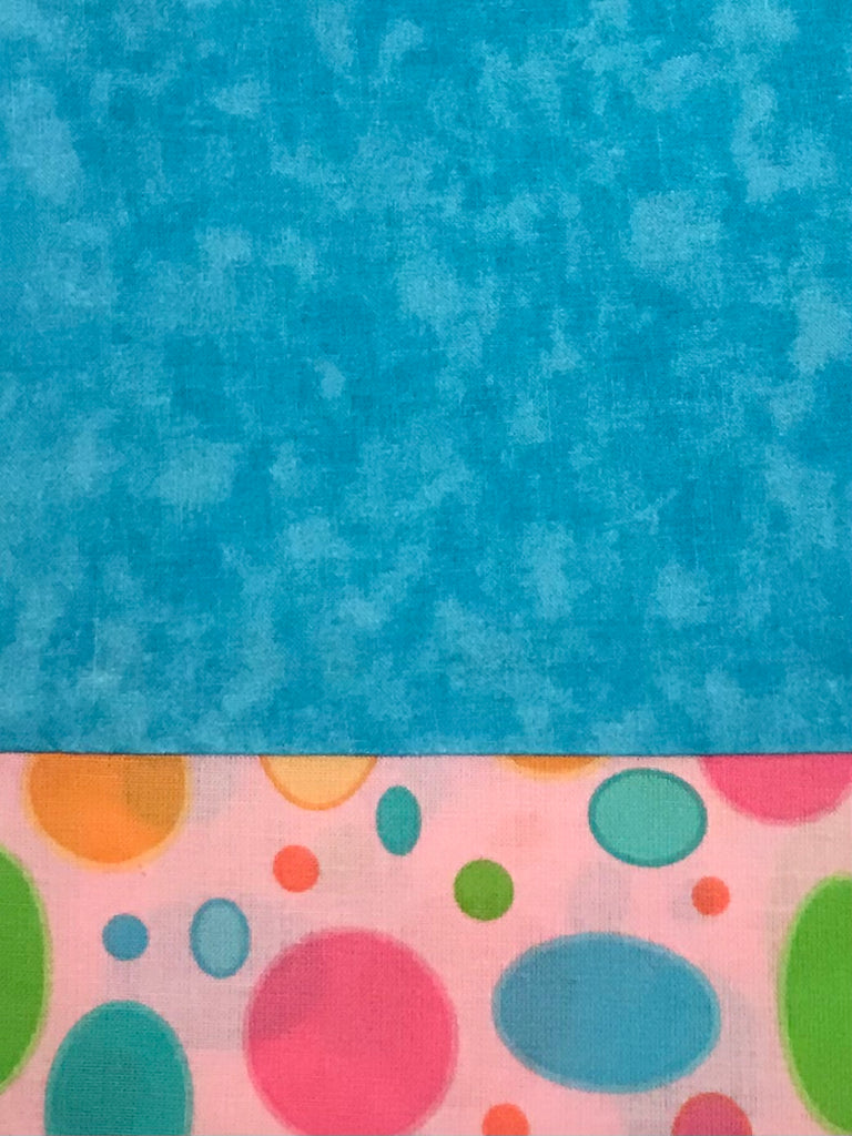 Cotton PANTS - Turquoise w/ circles