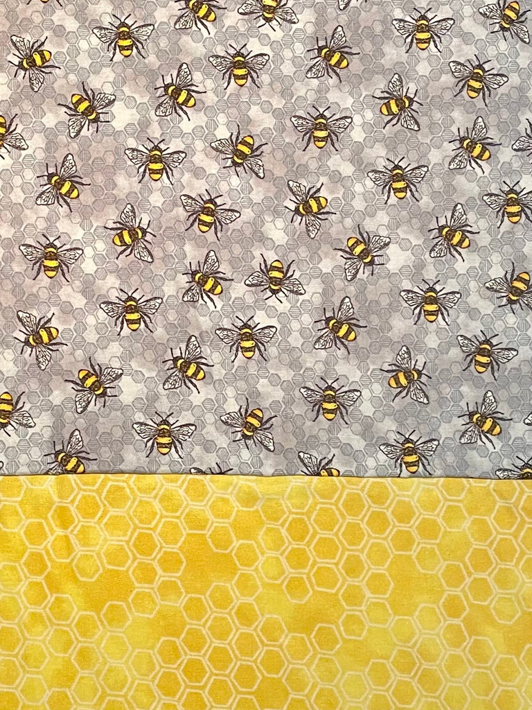 Cotton CAPRI - Grey Bees w/ Honey
