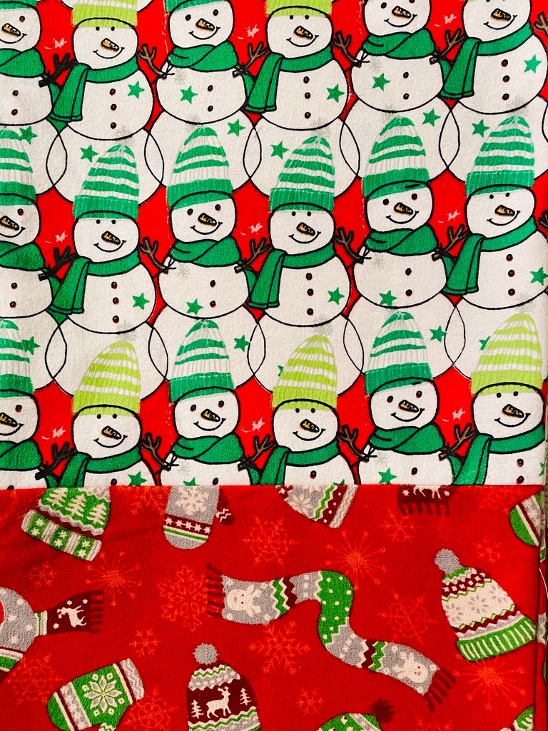 Flannel PANT -  Snowman w/ Hats & Mitts