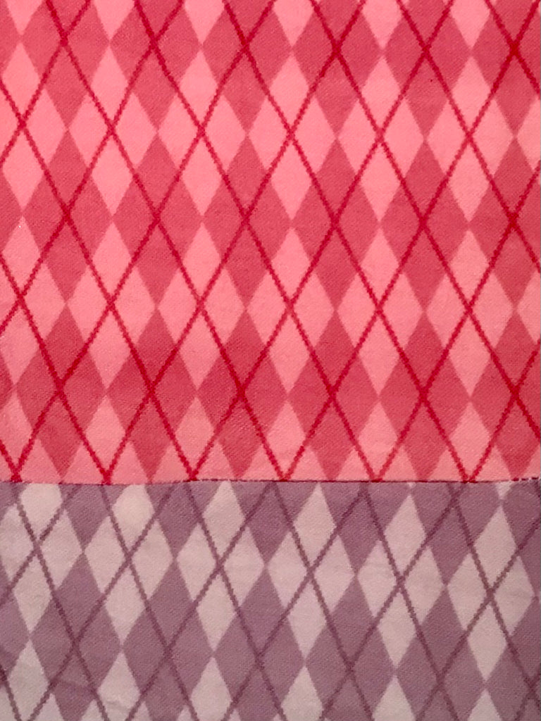 Flannel PANTS - Pink w/ Mauve Argyle