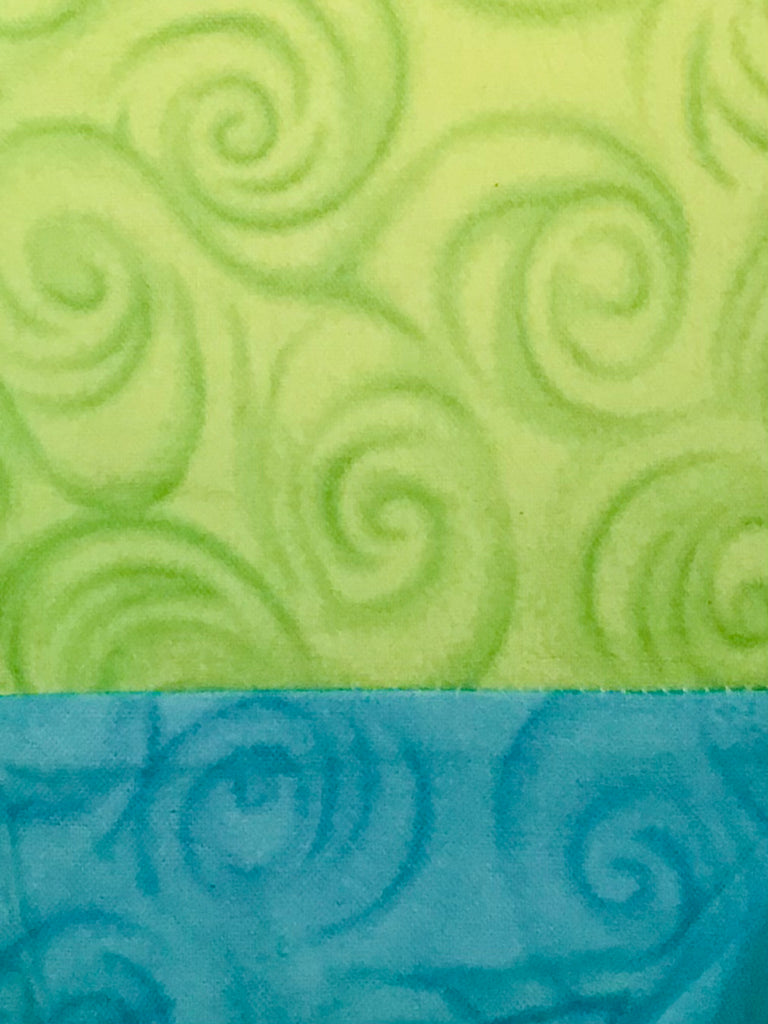 Flannel PANTS - Lime w/ Turquoise Swirl