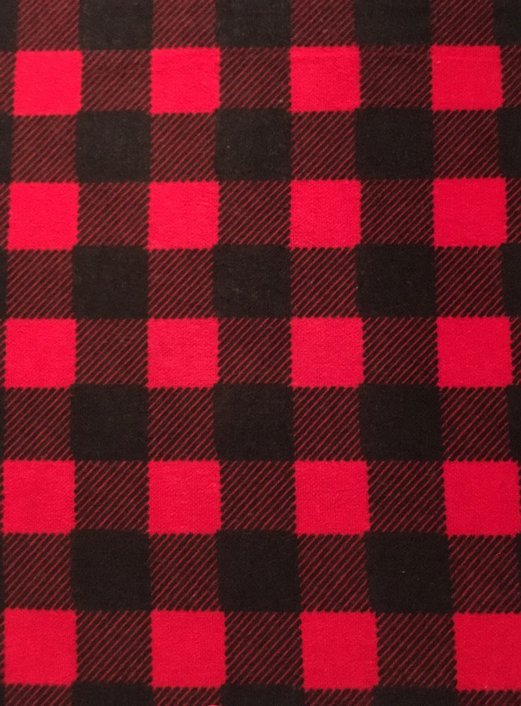 Unisex Flannel SHORTS -  Red Buffalo Check