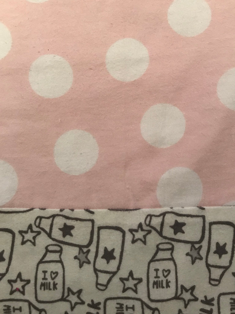 Flannel Pants - Pink Dot w/ I Love Milk