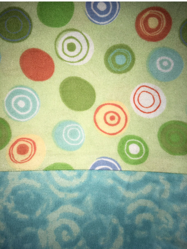 Flannel Pants - Green Circles w/ Turquoise