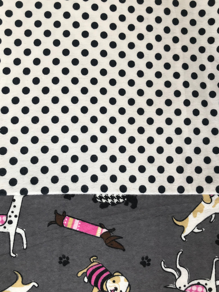 Flannel Pants - Black Dot w/ Dogs