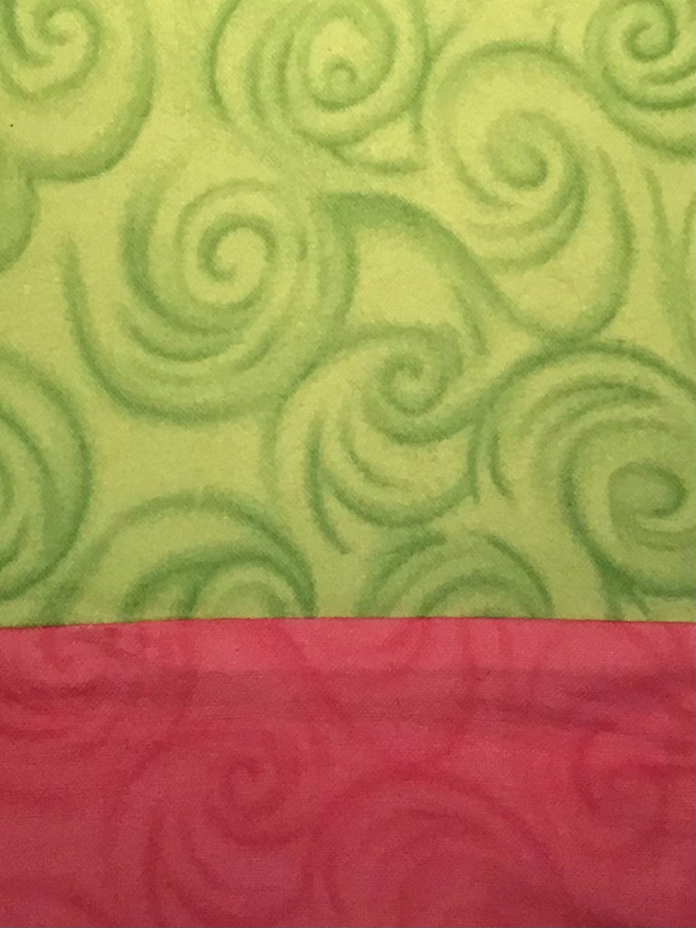Flannel PANTS - Lime w/ Pink Swirl