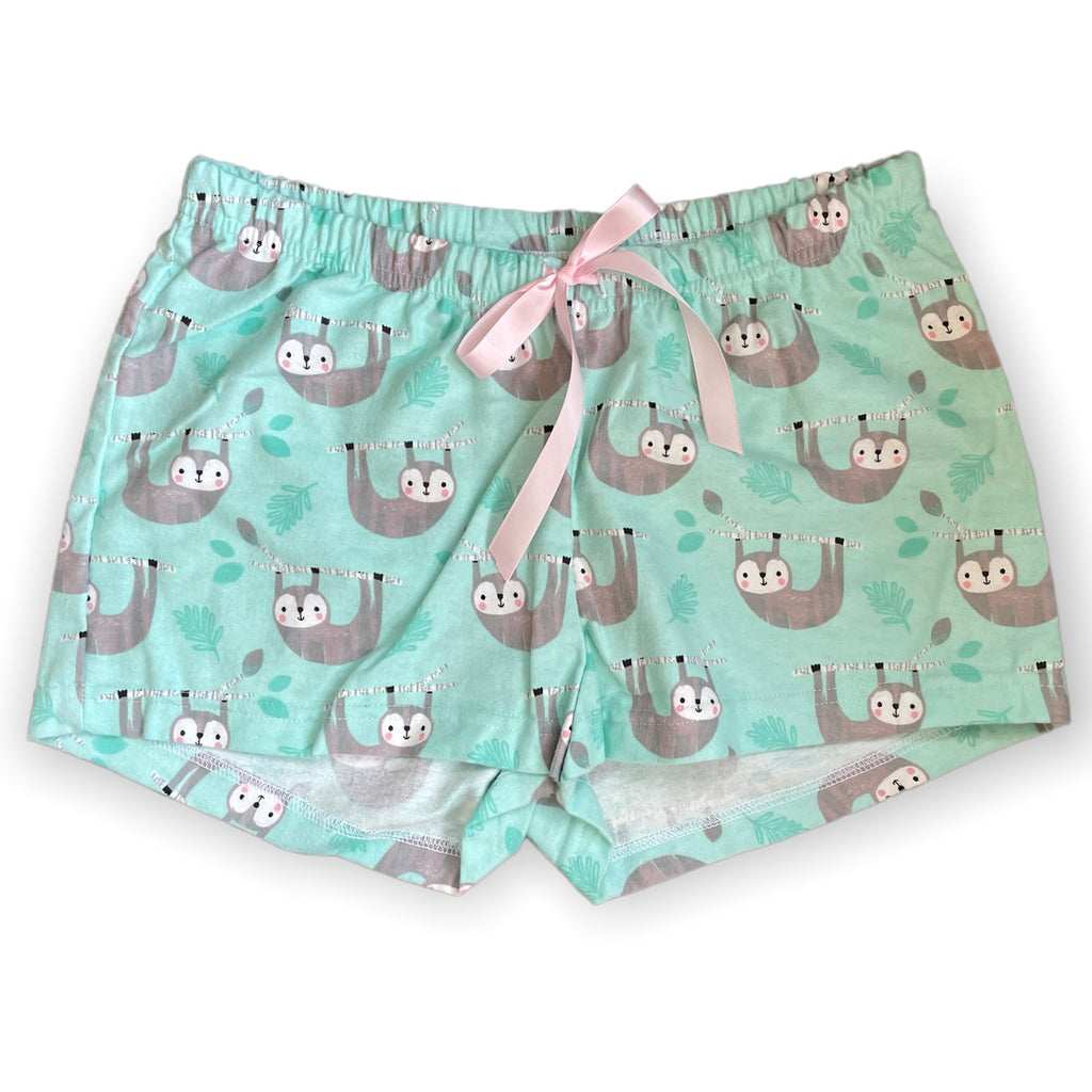Female BOXERS Flannel- Sloth
