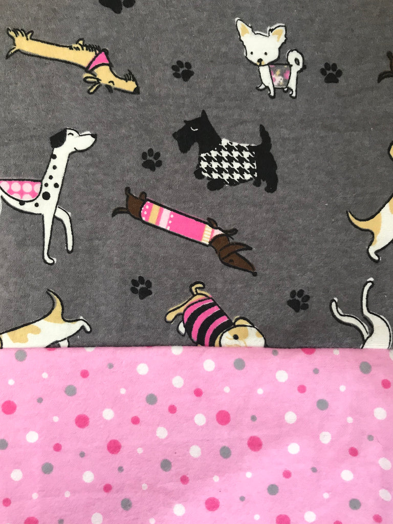 Flannel PANT - Dogs w/ Pink Dots