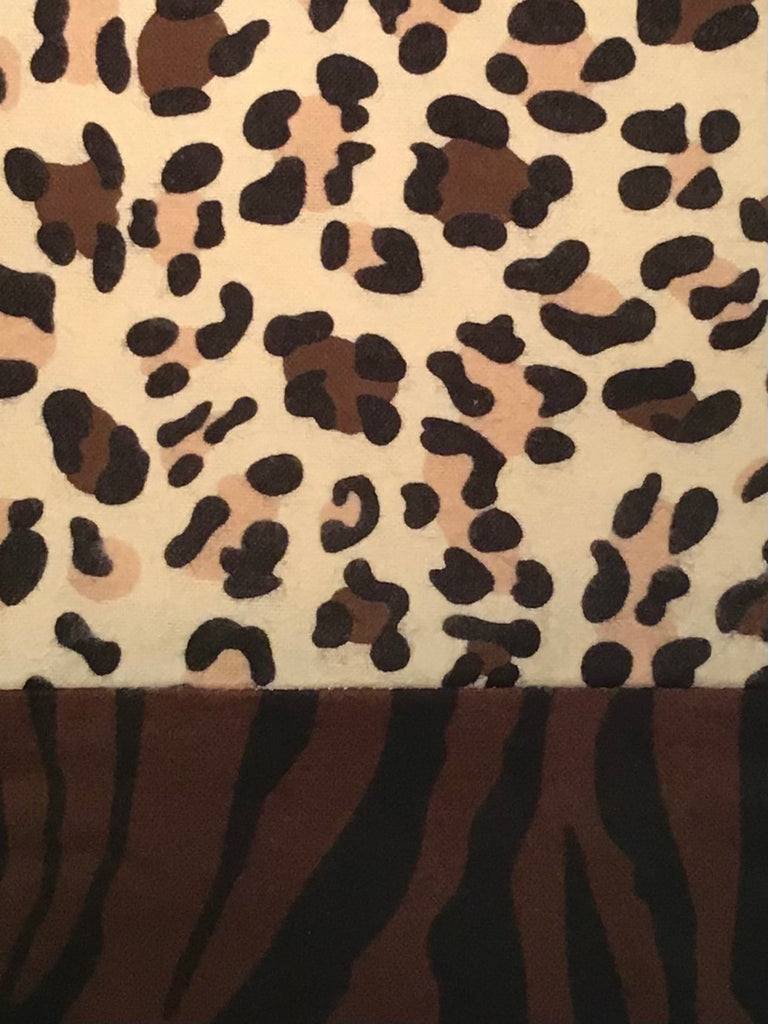 Flannel PANTS - Leopard w/ Zebra