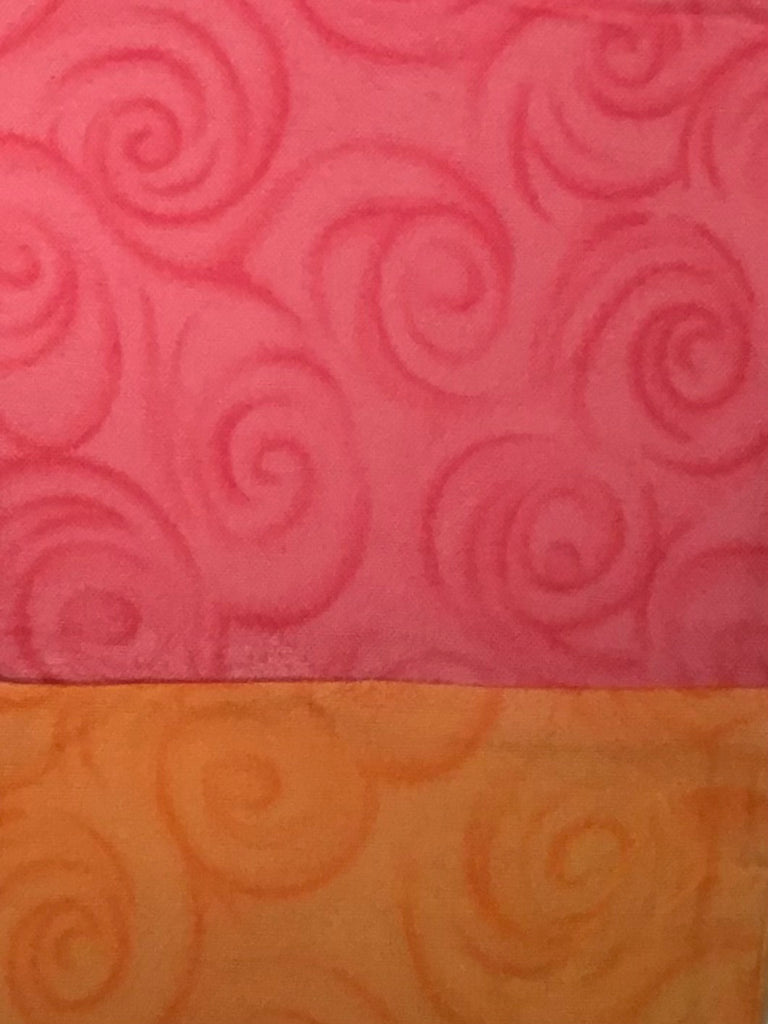 Flannel PANTS -Pink w/  Orange Swirl